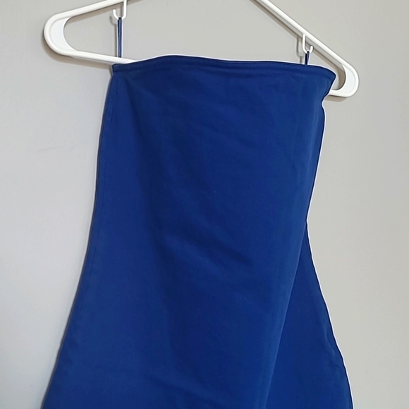 ZARA Strapless Denim Mini Dress - Picture 4 of 7